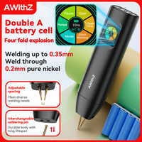 AWithZ H5 Portable Spot Welder DIY Handheld Spot Welding Machine 90 Gears Adjustable Spot Welding for 18650 Lithium Battery