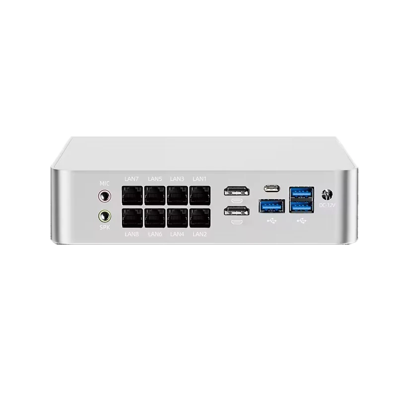 Helorpc 산업용 미니 PC(i7-8705G 지원) WiFi Linux Pfsense 컴팩트 컴퓨터(3xUSB3.0 2xUSB2.0 1xTYPE-C 2xHDMI2.0 포함)