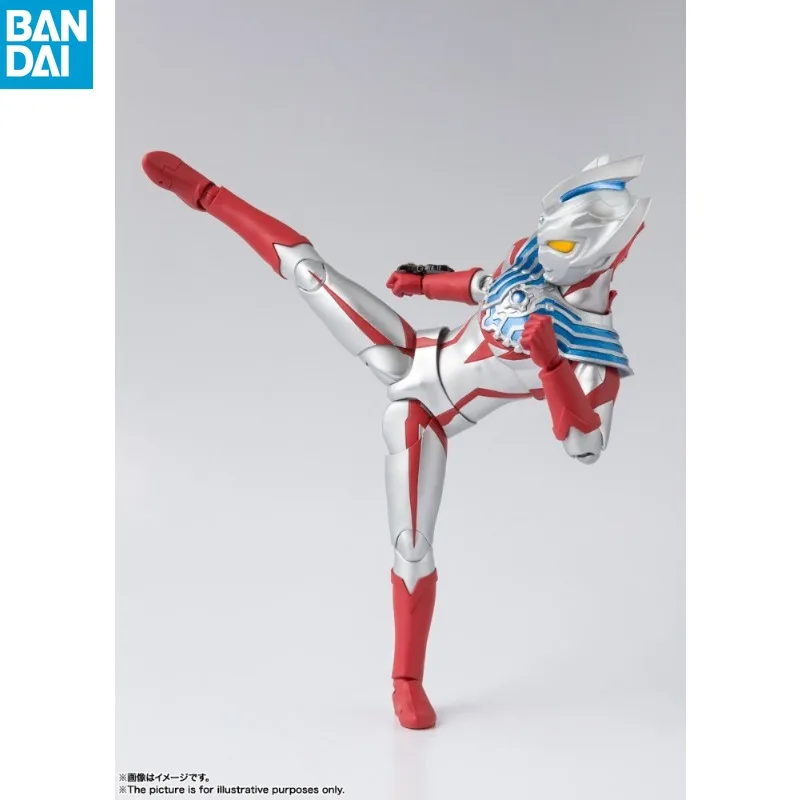Bandai Authentic SHF Ultraman Taiga - Son of Ultraman Taro (Warrior of Light), Articulated Figure Collectible Toy for Boys