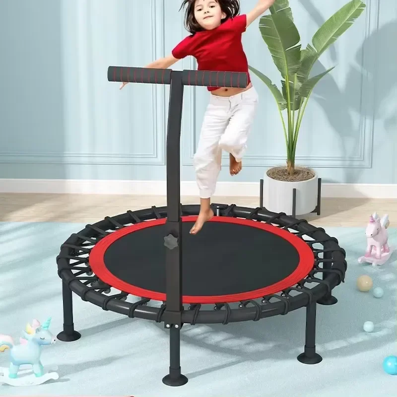 High Quality Round 40 Inch Trampoline T-Armrest Indoor Adult Fitness Trampoline Children's Recreation Trampoline