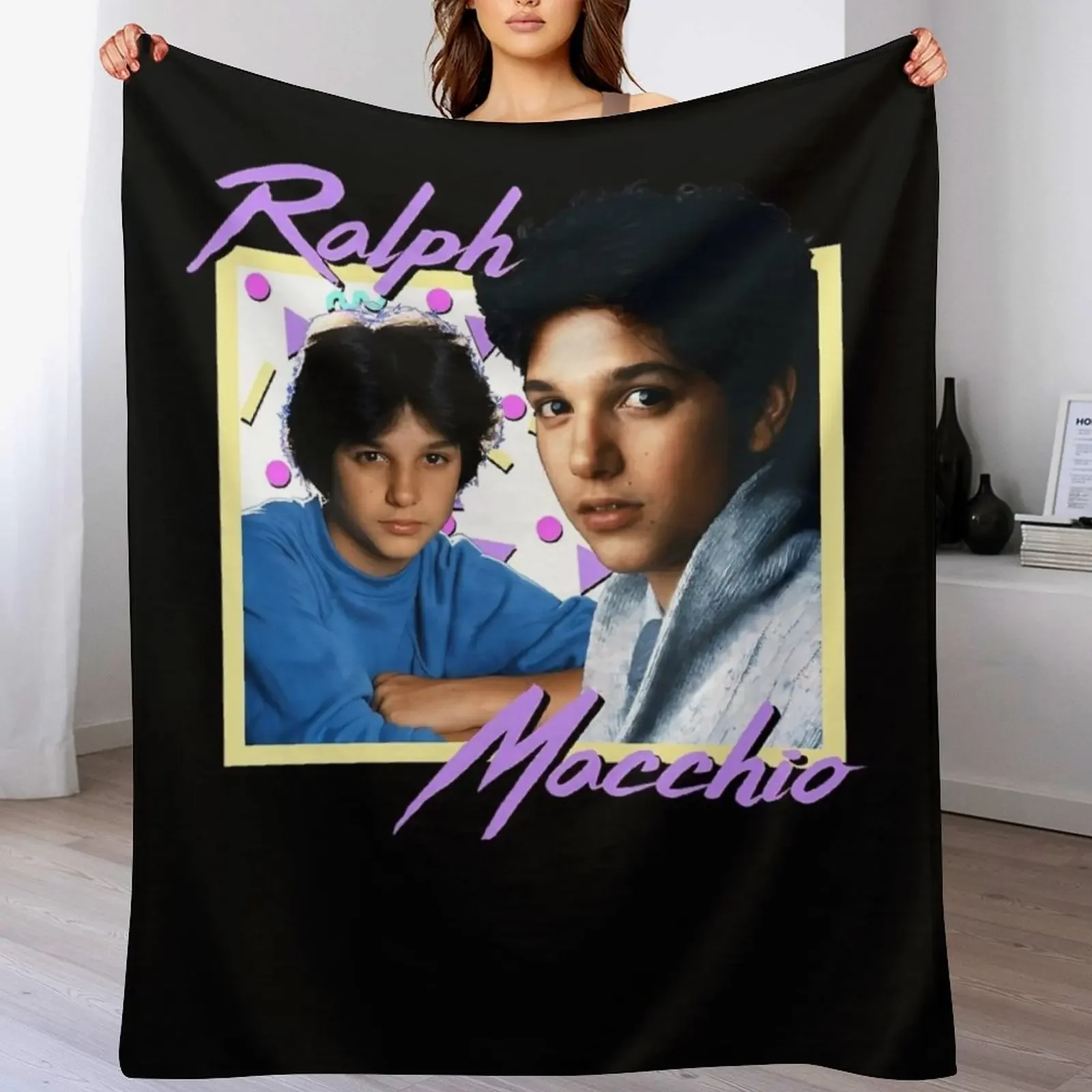 

80s Ralph Macchio Throw Blanket Wrinkle Resistant Lightweight Blanket