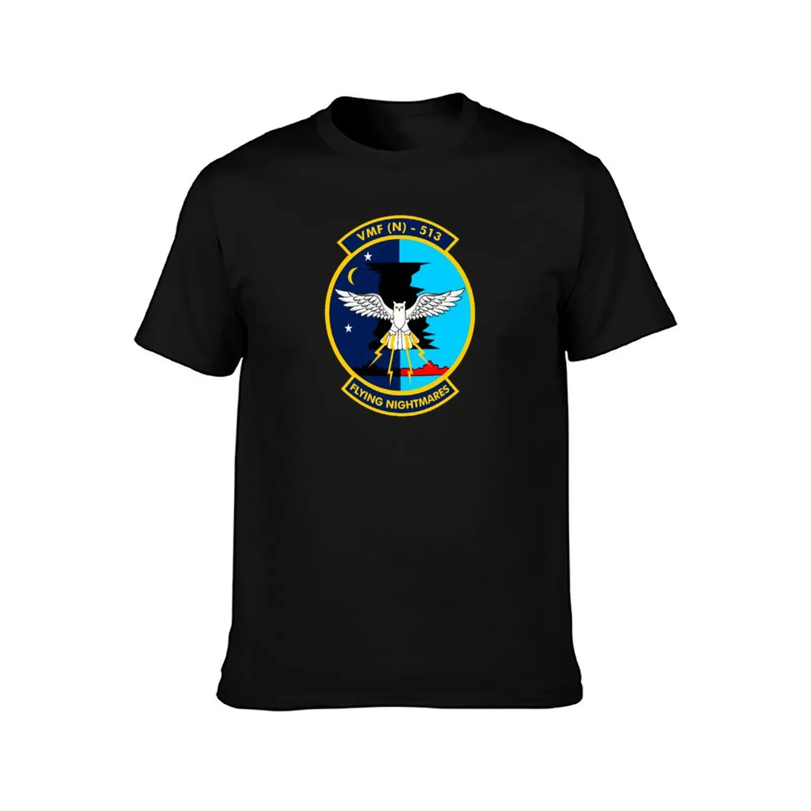 VMF (N) - 513 Flying Nightmares USMC Attack Squadron - Clean Style T-Shirt cotton t-shirt plain for man package T-Shirt
