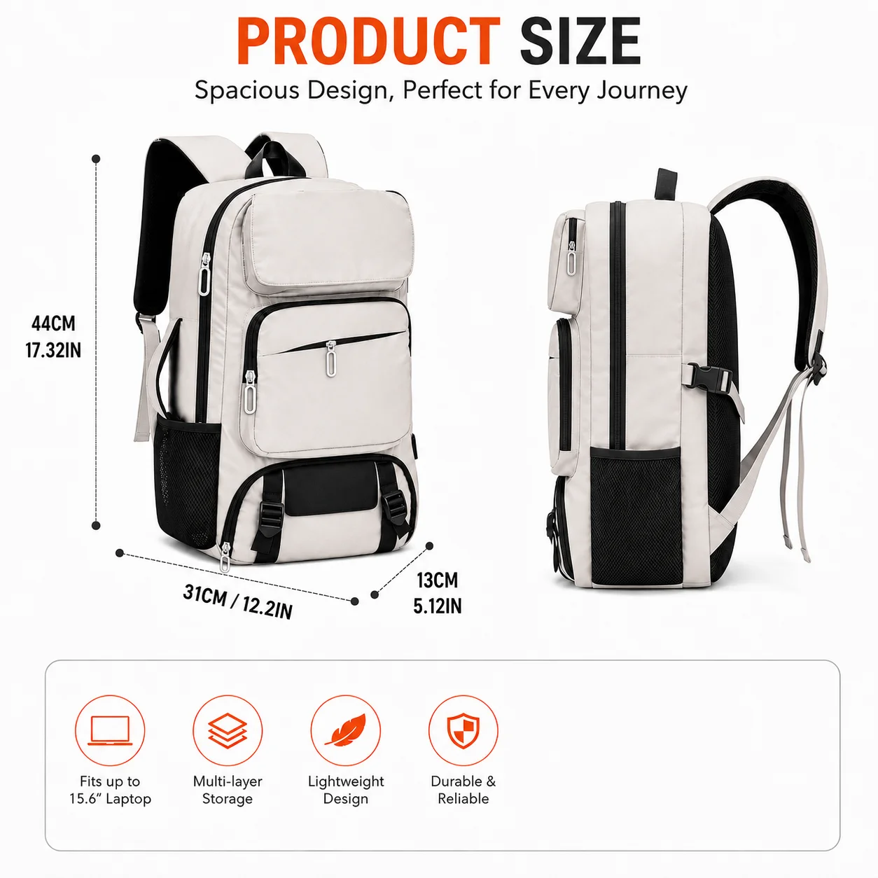 Large Capacity Men's Travel Backpack with Separate Shoe Compartment and Multiple Pockets for Organizing Laptops, a Spacious Backpack Suitable for Business Trips, Vacations, and Daily Commuting