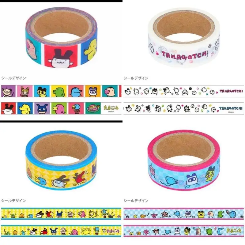 

Аниме-аксессуары Tamagotchi и бумажная лента для DIY-декора блокнотов, рулонная лента с ретро-мультяшными рисунками, праздничные подарки для мальчиков и девочек