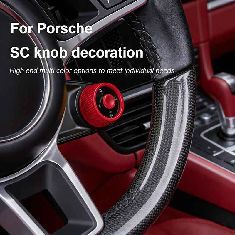 Multicolour Car Automobile Steering Wheel SC Ejection Knob Button For Porsche Cayenne Panamera Macan 911 718 Boxster Taycan