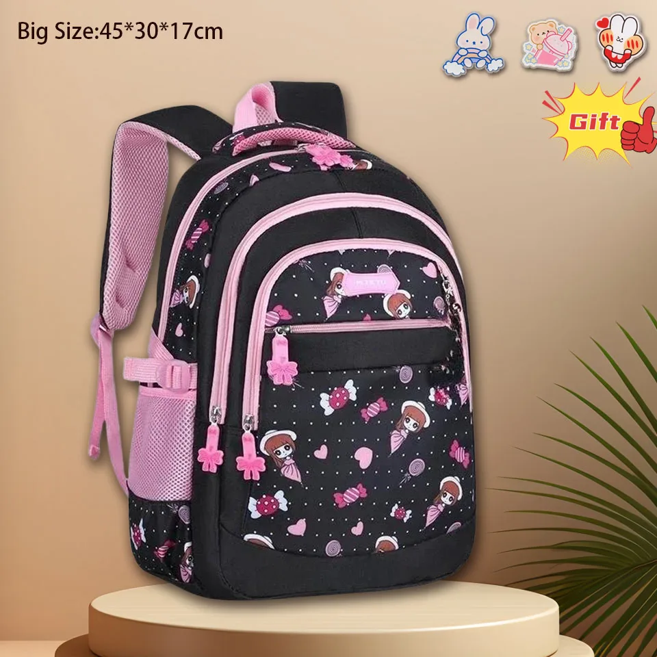 Korean Version Bow Waterproof Lightweight Spine Protection Dirty-resistant Backpack School Bag Schoolbag Delivery Pendant