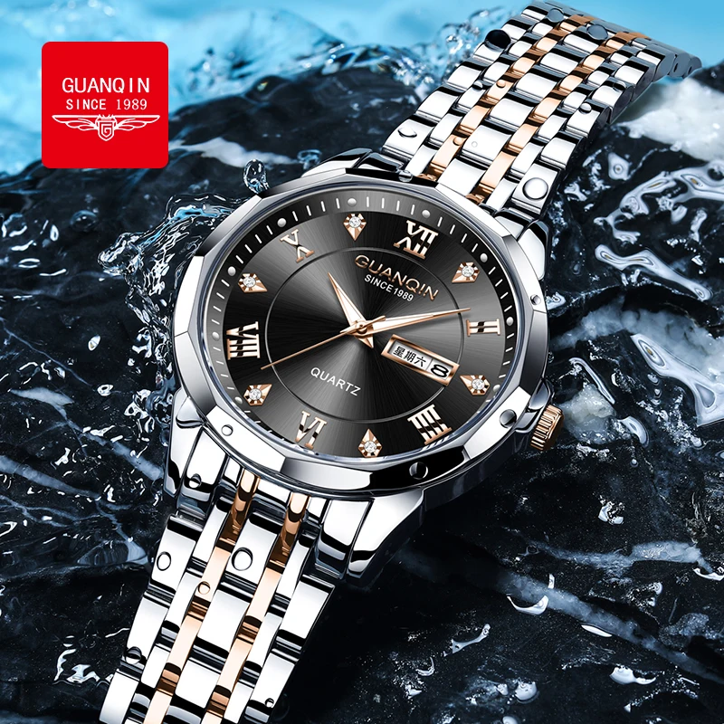Smartwatch Premium Watches For Men - GUANQIN Premium Męski Zegarek Kwarcowy Luksusowy