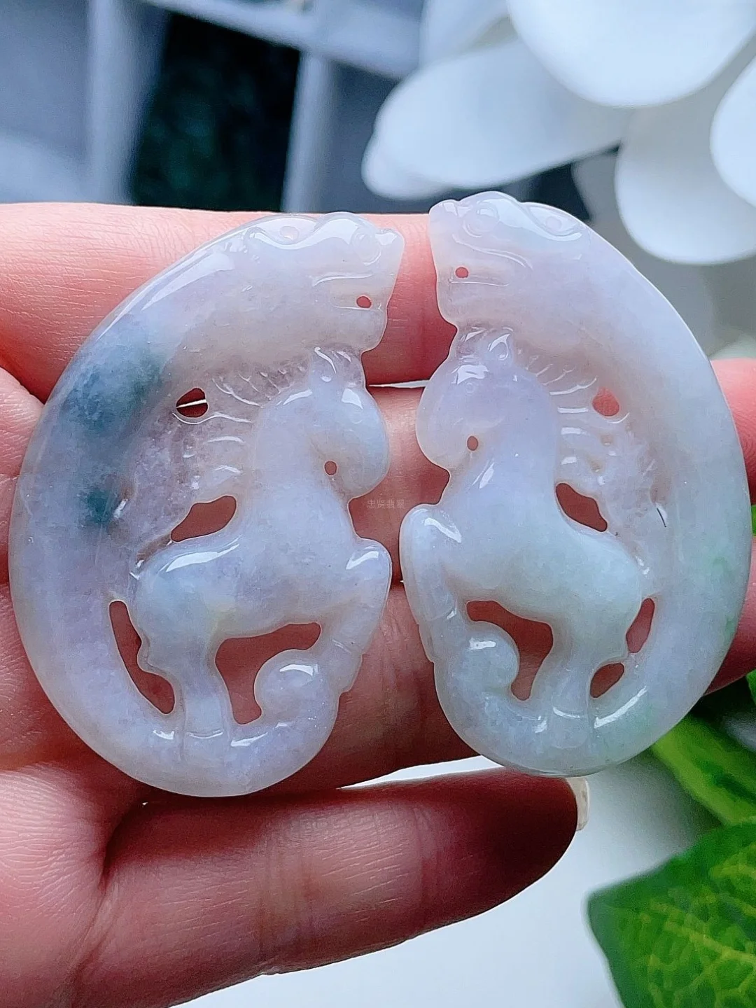 Colgante de Jadeíta Natural Grado A, Amuletos de la Suerte, Espíritu de Mina Antigua de Myanmar, Espíritu de Gallina y Dragón, Flor Blanca Espiritual, Gallina Negra