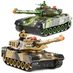 2 PACK RC tanks 2.4G Fighting Battle Tanks with LED Life Indicators Realistic Sounds Remote Control Boy Toys For Kids Children