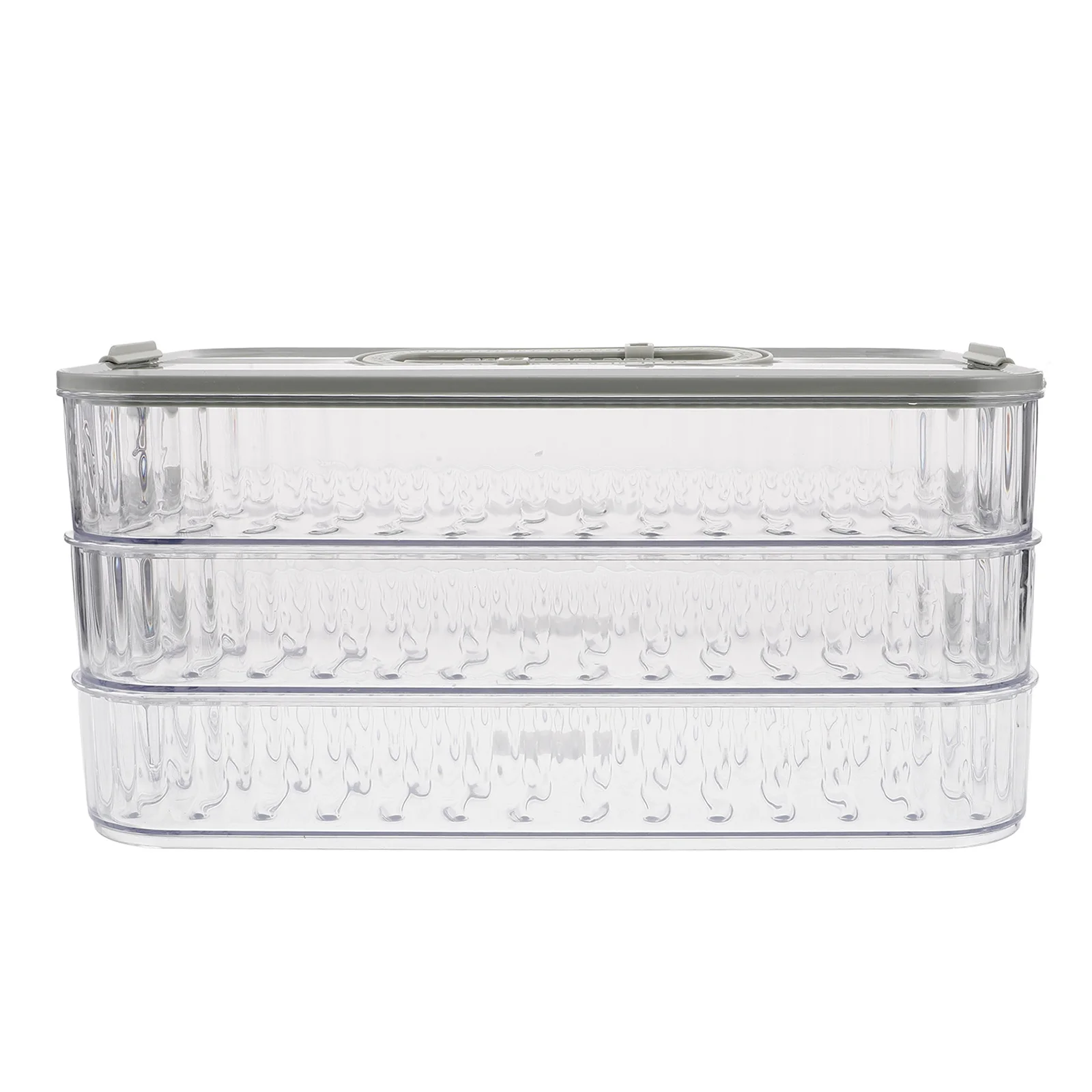 

3 Layer Stackable Fridge Organizer Container for Meat Cheese and Vegetables Detachable Insulated Food Storage Box for Meal Prep