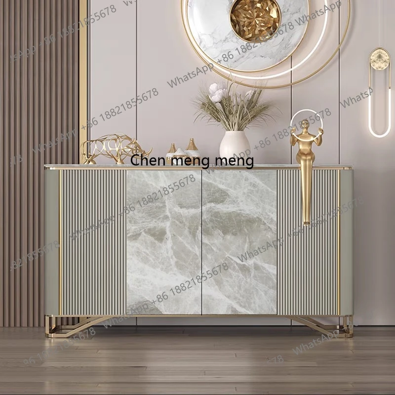 

Entrance Shoe Cabinet Modern Simple Nordic Sintered Stone Sideboard Entryway Living Room Storage Decorative Cabinet Organizer