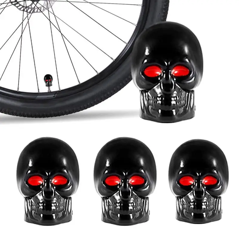 

Skull Valve Stem Caps Universal Car Skull Style Antirust Copper Core For Motorcycle Bike Car Wheel Tyre Tires Valve Stem Caps