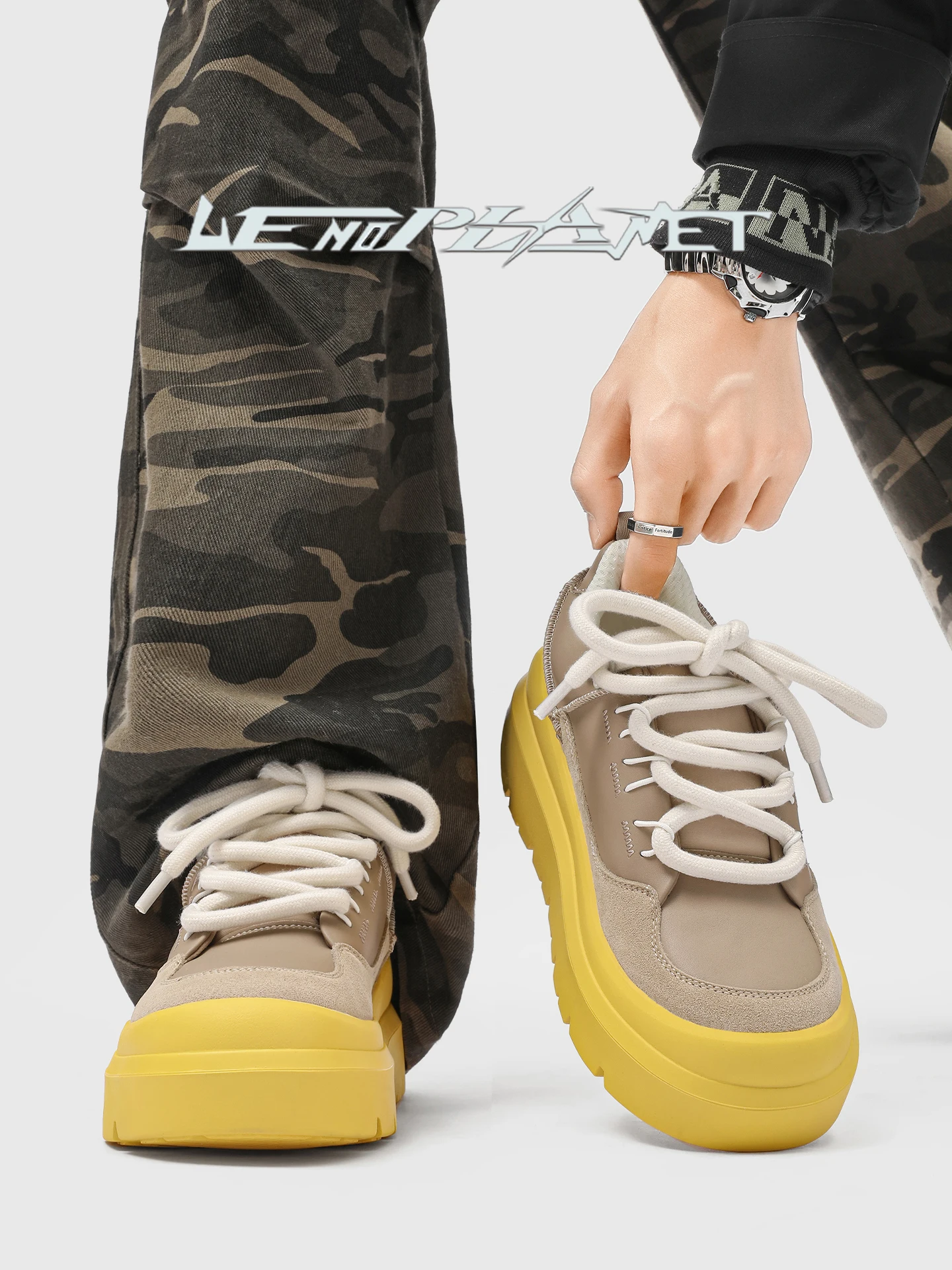 

2025 New Faion Thi Bot Sport Casual oes ex Splice Color Lightweight Heightening Board oes Youth Trendy Sle