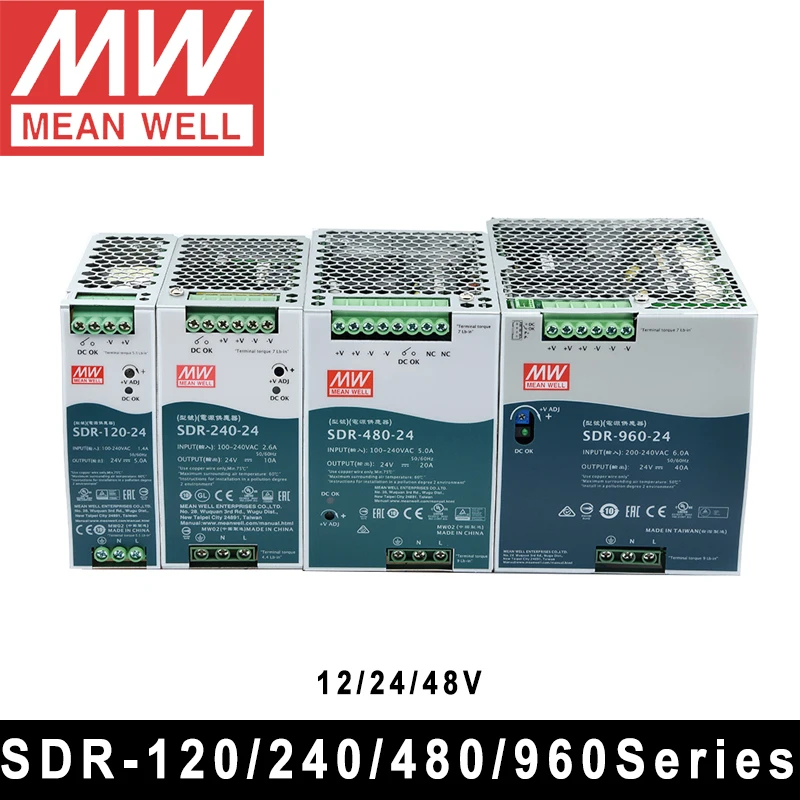 

Original Mean Well SDR-75-12 meanwell DC 12V 6.3A 75.6W Single Output Industrial DIN Rail Power Supply