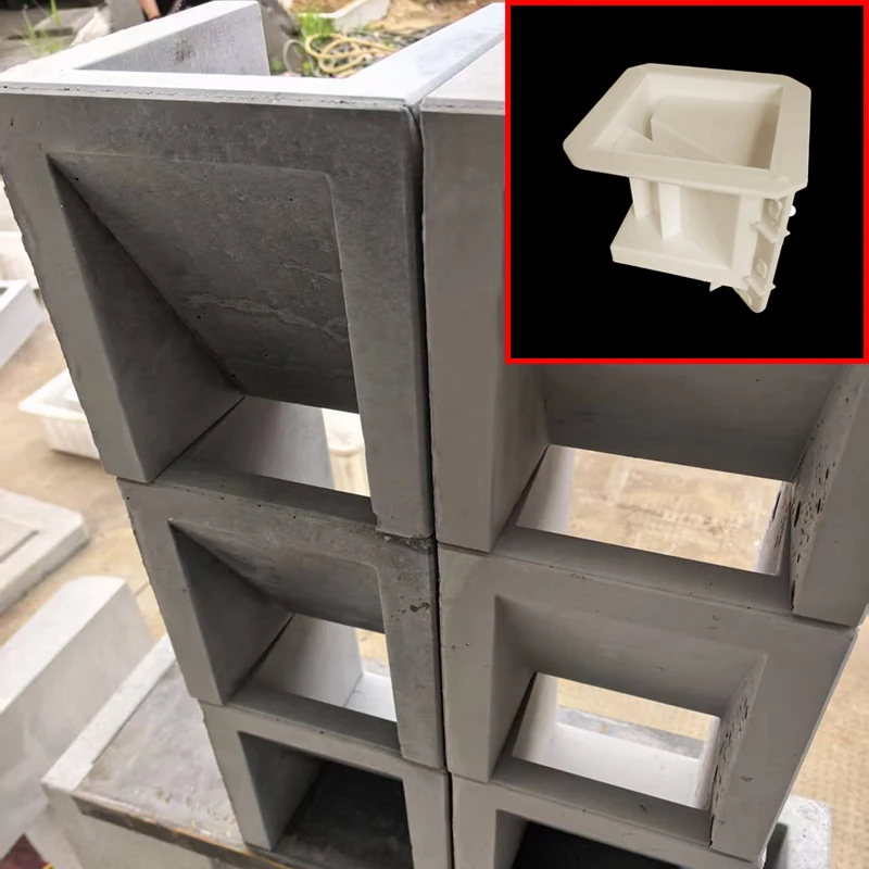 Slope double-sided cement hollow brick mold 20 * 20cm hollow partition wall hollow brick concrete prefabricated brick
