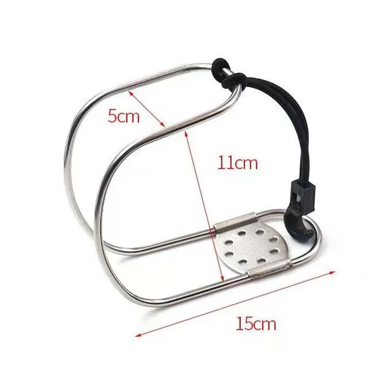 A Marine Stainless Steel Horseshoe Lifebuoy Bracket Life Buoys Ring Holder Swimming Ring Holder Adjustable Rail Boat Accessories