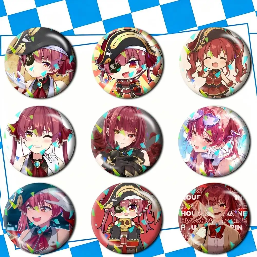 

VTuber H-Houshou MarineS Cute Brooches Badge Pins Backpack Hat Accessories Friend Gift Creative Accessories