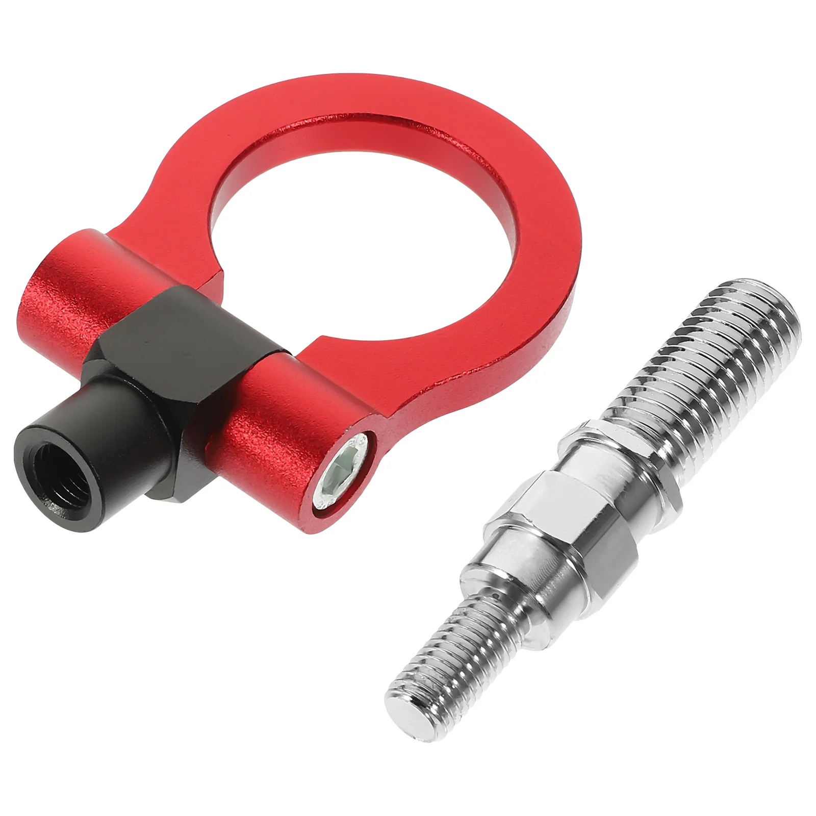 Gancho de reboque modificado para carro, para-choque dianteiro dedicado, gancho de reboque, anel de reboque de corrida para/f56/r60/r61 (vermelho)