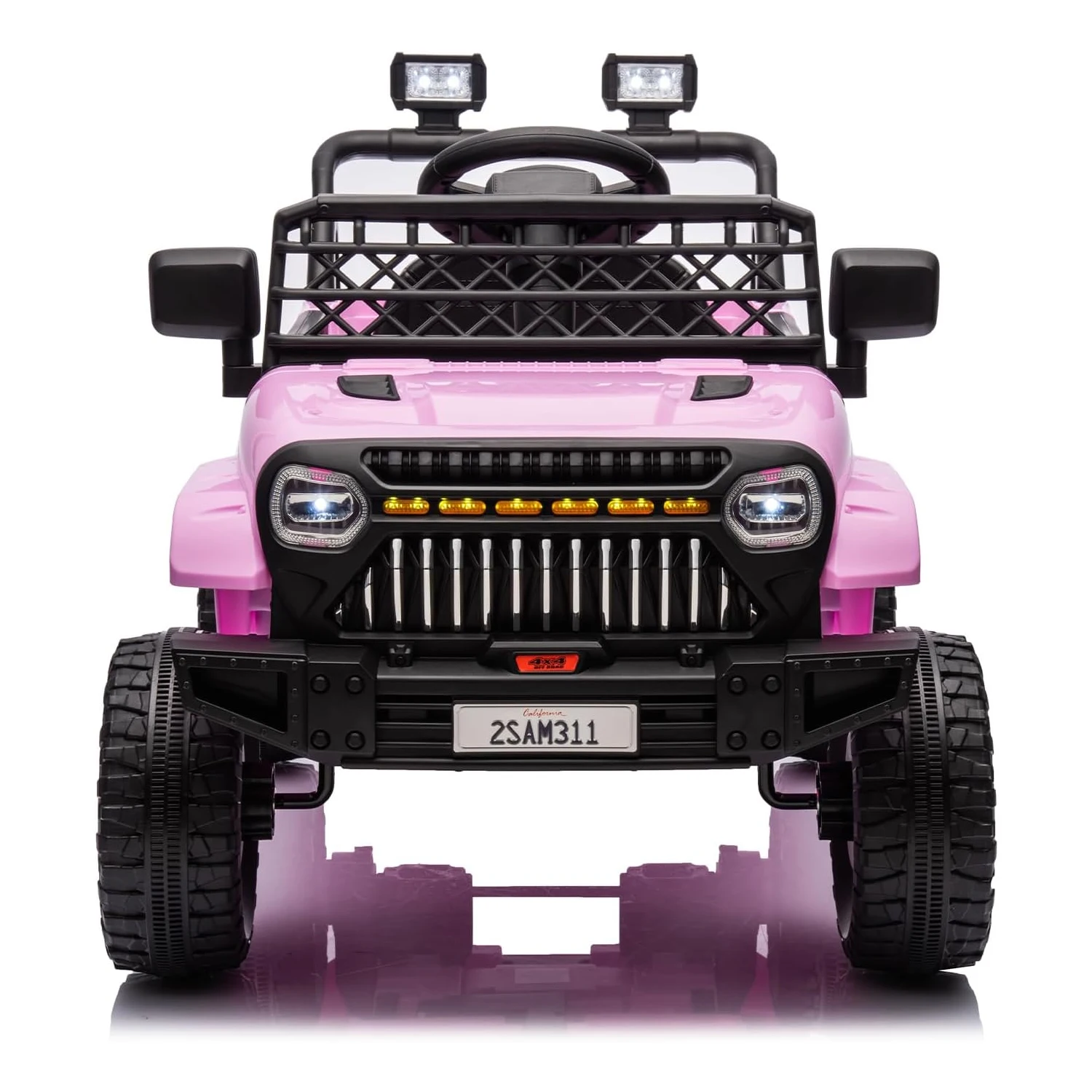 12V 어린이용 전동차, 유아용 전기차, 리모컨 포함, 3단 속도, LED 조명, 음악 및 USB 포트, 배터리 구동