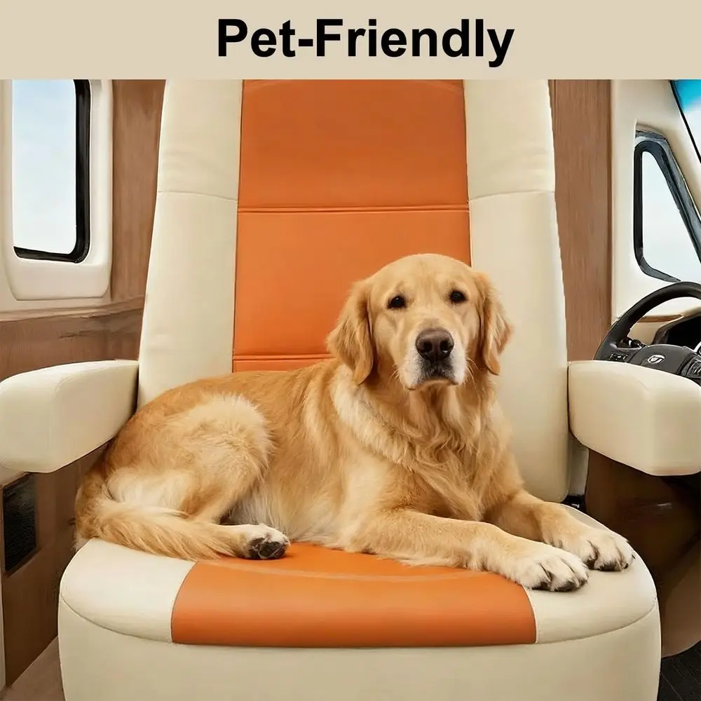 RV Captain Chair Seat Covers Motorhome Seat Covers for Class-A RV,Premium Nappa Leather,Pet-Friendly,Breathable & Comfortable Fr