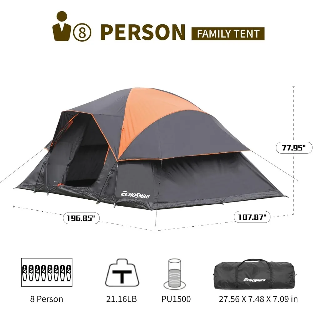 خيمة تخييم عائلية تتسع لـ 10-12 شخصًا: مقاومة للماء، مقاومة للرياح، سهلة الإعداد للمغامرات والتجمعات الخارجية #3