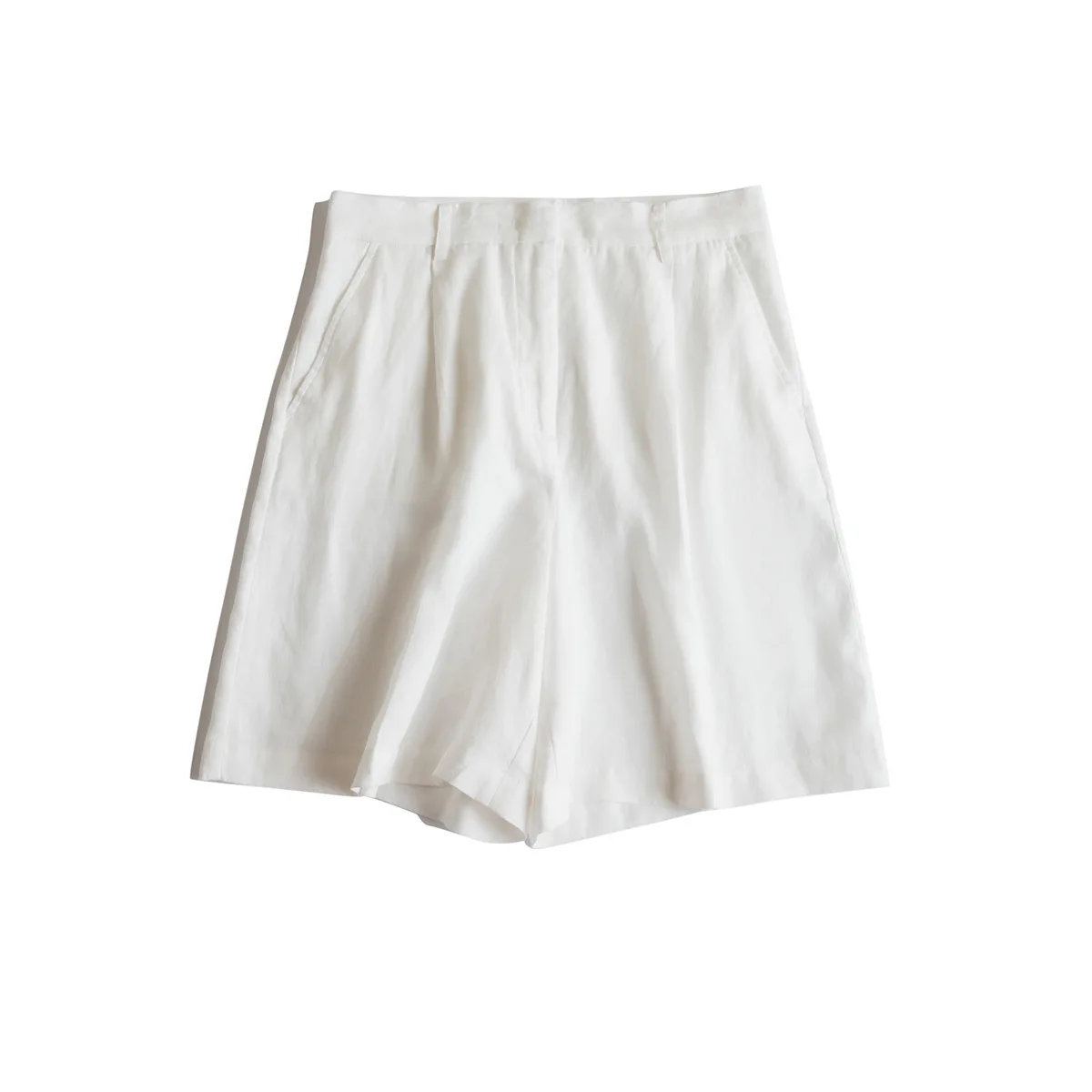 Summer women's casual solid color high waisted loose shorts