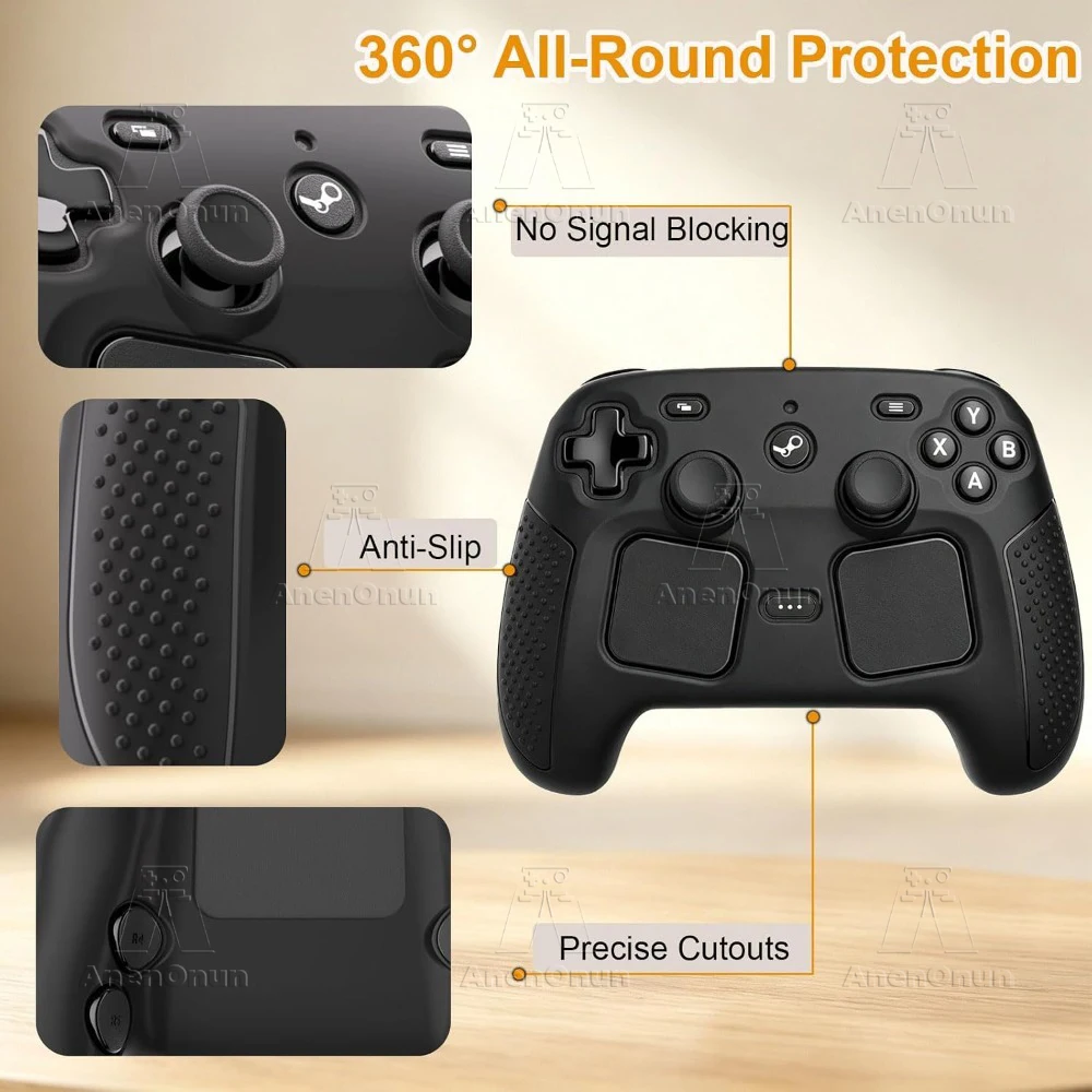 Silikon-Schutzhülle für Steam Controller 2, vollständig passend, stoßfest, kratzfest, rutschfest, Komfortgriff, Premium-Softcover-Hülle – Detail 2