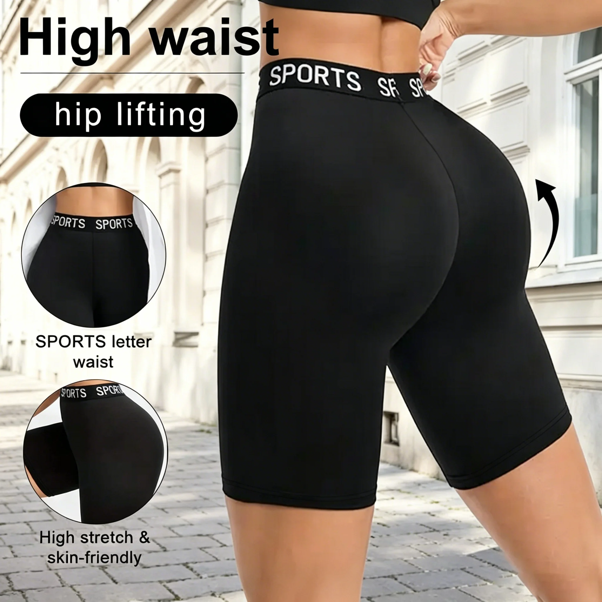 Leggings de Yoga para Mujer, Shorts Deportivos de Cintura Alta, Elásticos, Transpirables, para Verano, Gimnasio, Casuales, Suaves
