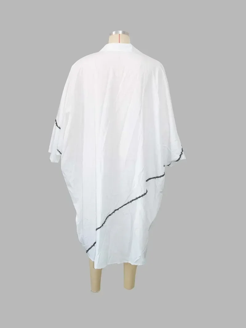 GUWU فستان نسائي فضفاض بأكمام طويلة وجيوب غير رسمية فستان ميدي أفريقيا للخريف مثير غير رسمي للحفلات الليلية والشارع فساتين قميص