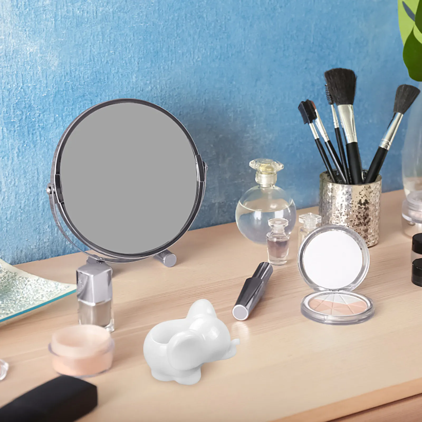 Elephant Shape Silicone Mold Safe Odorless Material Beauty Makeup Sponge Storage Container DIY Epoxy Crystal Craft Mold