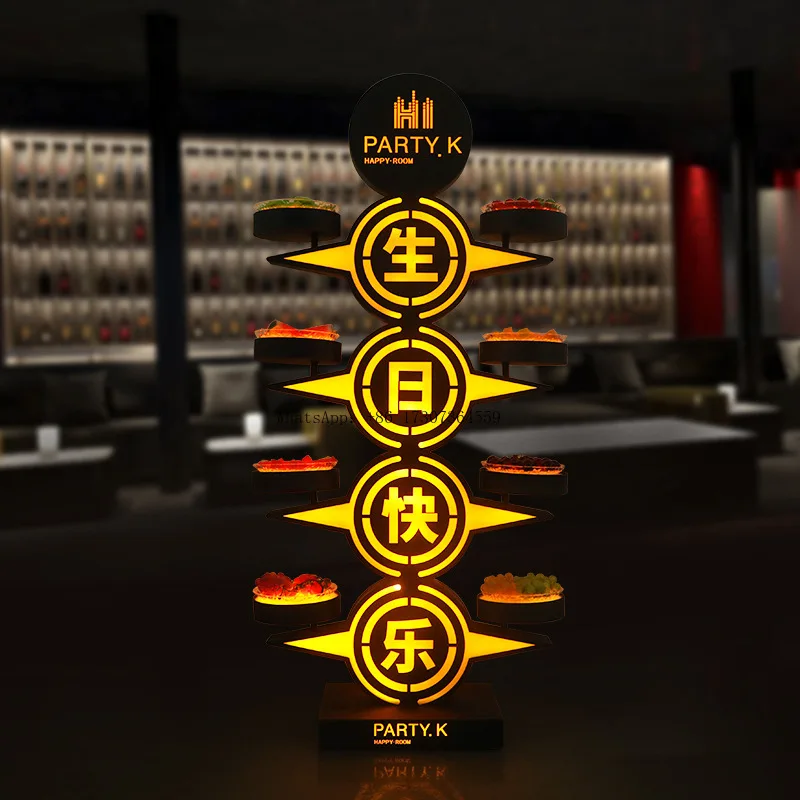 

Новая четырехслойная стойка для фруктовых тарелок с несколькими сетками, барная стойка KTV, светящаяся тарелка с фруктами для ночной вечеринки, светодиодная интернет-знаменитость, креативная фруктовая тарелка