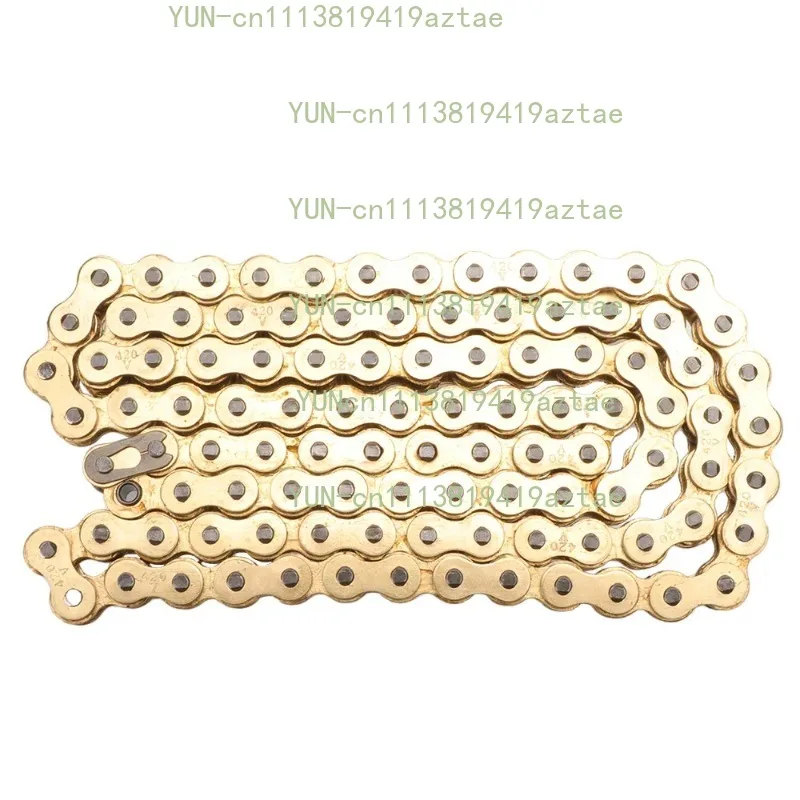 Gold‑Color Chain Assembly with Oil Seals, 420 Chain 102/106 Links for Off‑Road Vehicle Replacement Use
