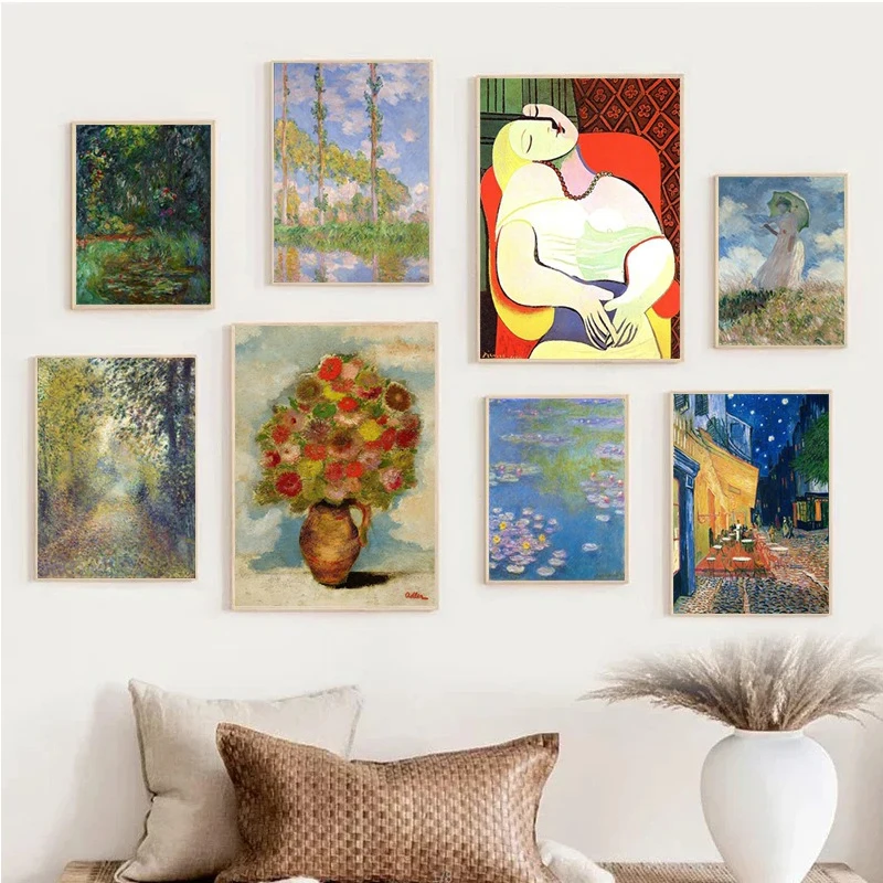 

Van Gogh Monet 5D Diamond Painting Full Diamond Art Embroidery Hotel Office Living Room Home Decor DIY Diamond Cross Stitch Kits
