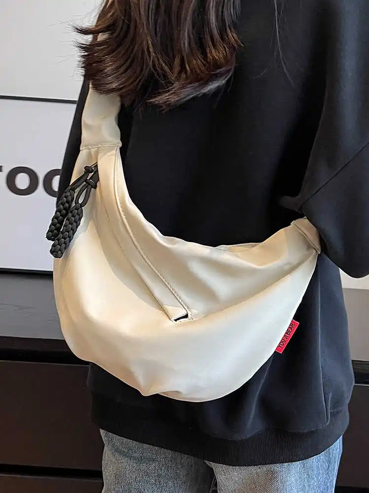 Bolsos de pecho sólidos populares para mujer/hombre, nuevos bolsos cruzados versátiles de gran capacidad para ir al trabajo, bolsos de un hombro