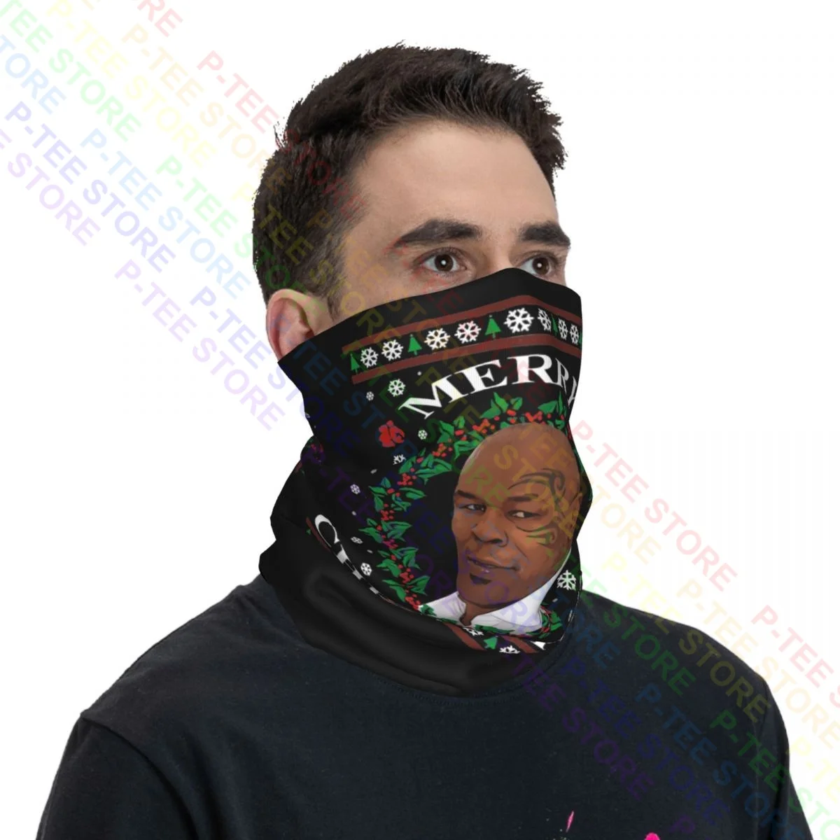 Merry Chrithmith Mike Ugly Christmas Tyson Neck Gaiter Bandana bufanda máscara facial verano a prueba de polvo cubierta Bandana