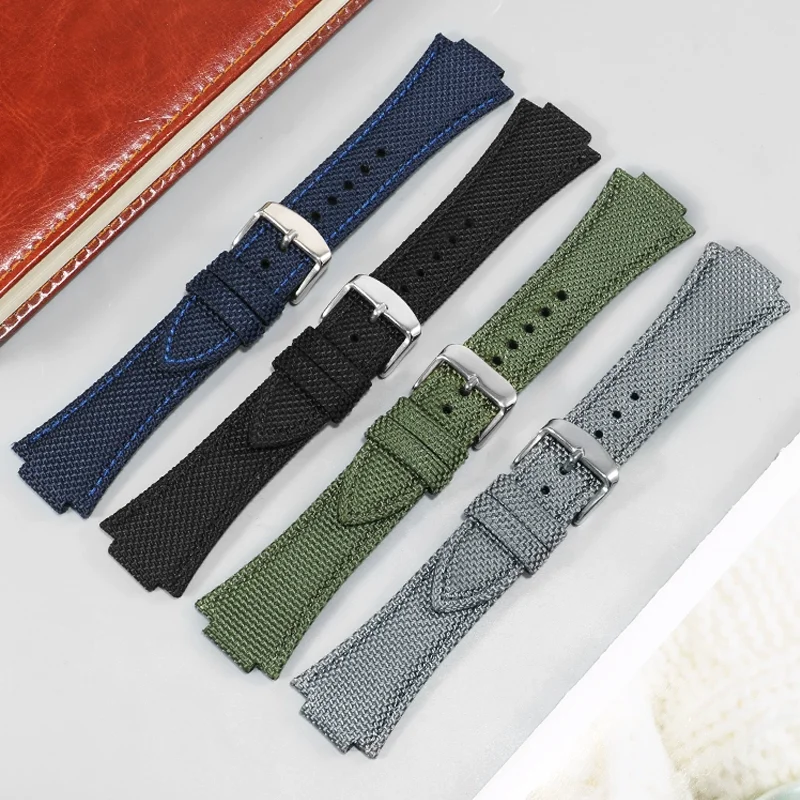 Nylon Watch Strap Substitute Steel In The Heart Of The Sea EFB-680/GST-B400 Series Convex Interface Canvas Watchband 12/14mm.