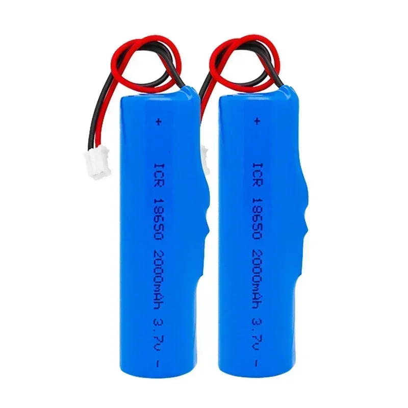 3.7V 2000mAh Rechargeable Lithium Battery 18650 Li-ion with PCB PH2.0-2P Battery for Fishing LED Light Bluetooth Batteries