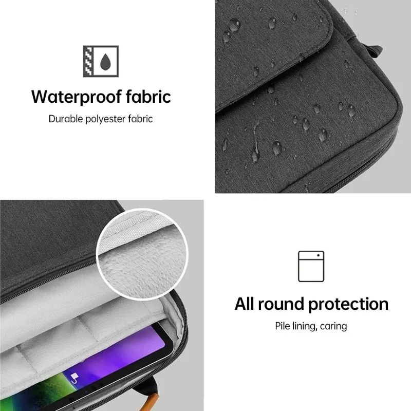 For Xiaomi Pad 6S Pro 5 Pro 12.4 6/5 Pro 11 Inch Shockproof Sleeve Pouch For Redmi Pad SE 11 Handle Carrying Case Shoulder Strap