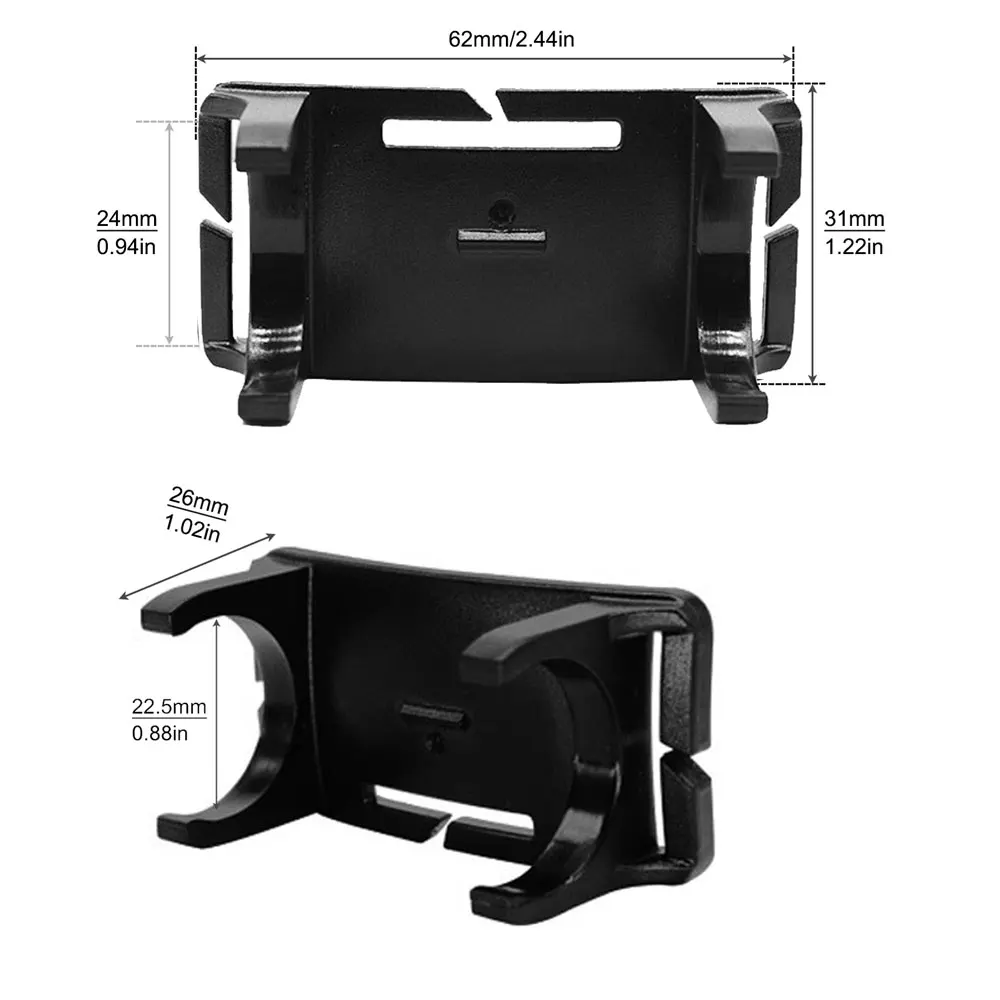 

Dia 22.5mm LED Flashlight Headlight Bracket Mount Holder for 22mm-26mm Headlamp Strap Portable Black Head Lamp Torch Holder