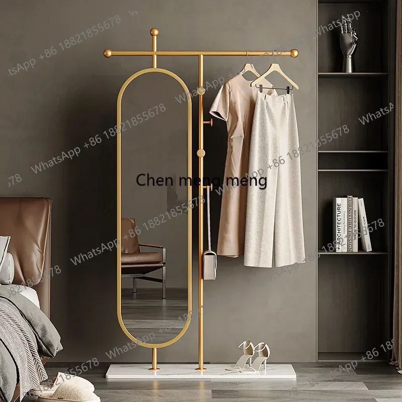 AB03Standing Storage Floor Mirrors Living Room Salon Modern Gold Mirror Full Body Apartments Luxury Miroir