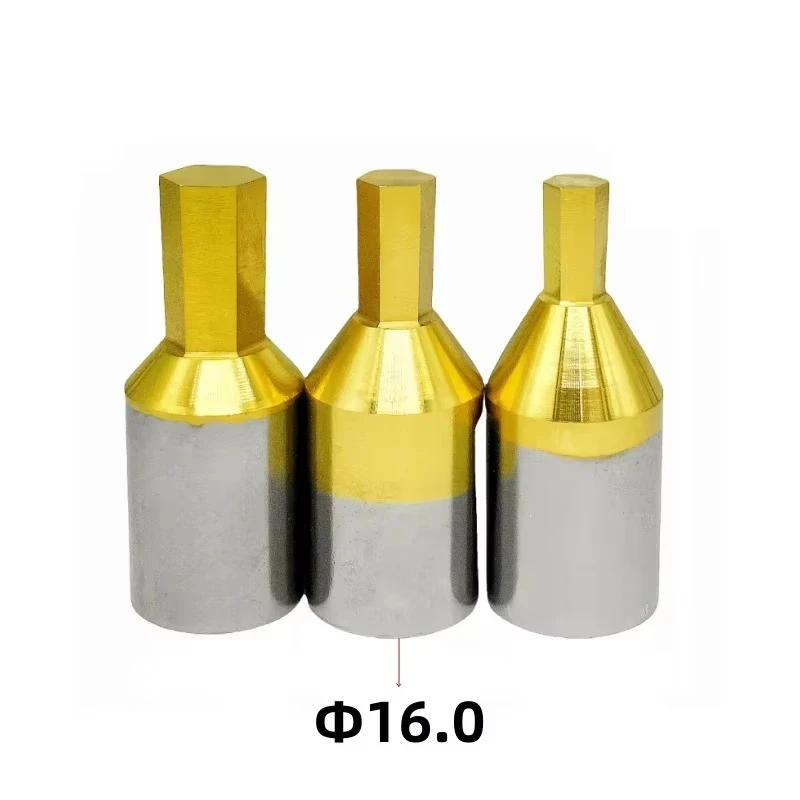 CT16 Rotary HSS-Tin Rotary Broaching Tool Punching Cutter 16mm Shank Inner Hexagon for Steel