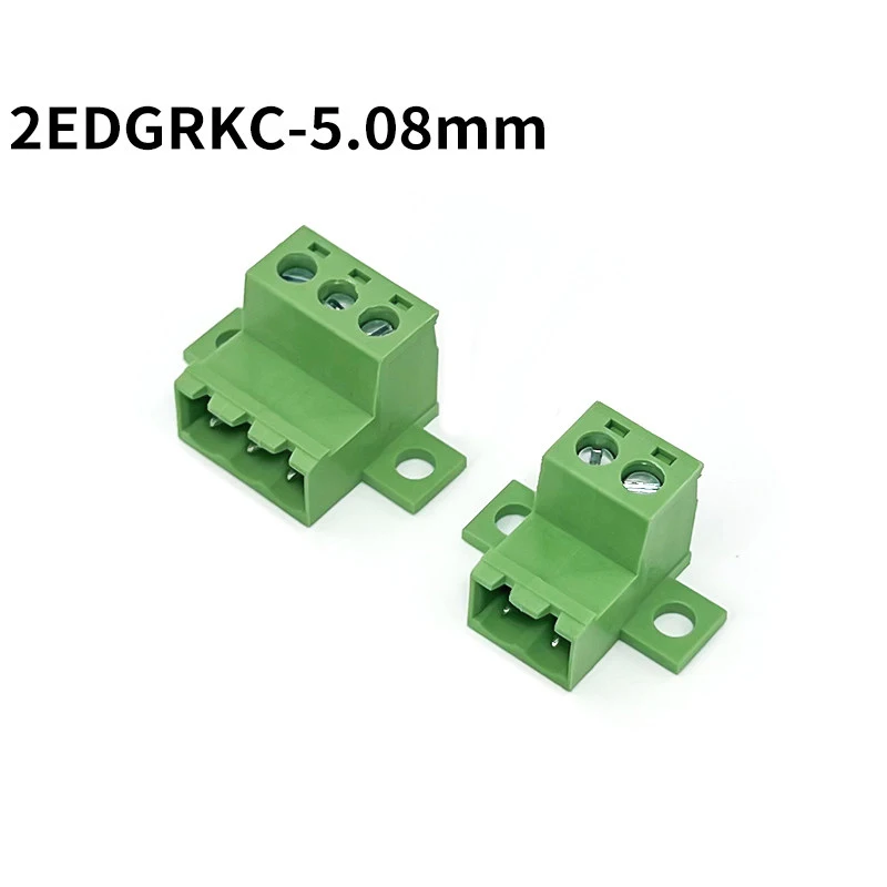 5.08mm Pin holder Male seat Ear fixed panel terminal plug and unplug solder free docking 2EDGRKC 5.08mm pin socket