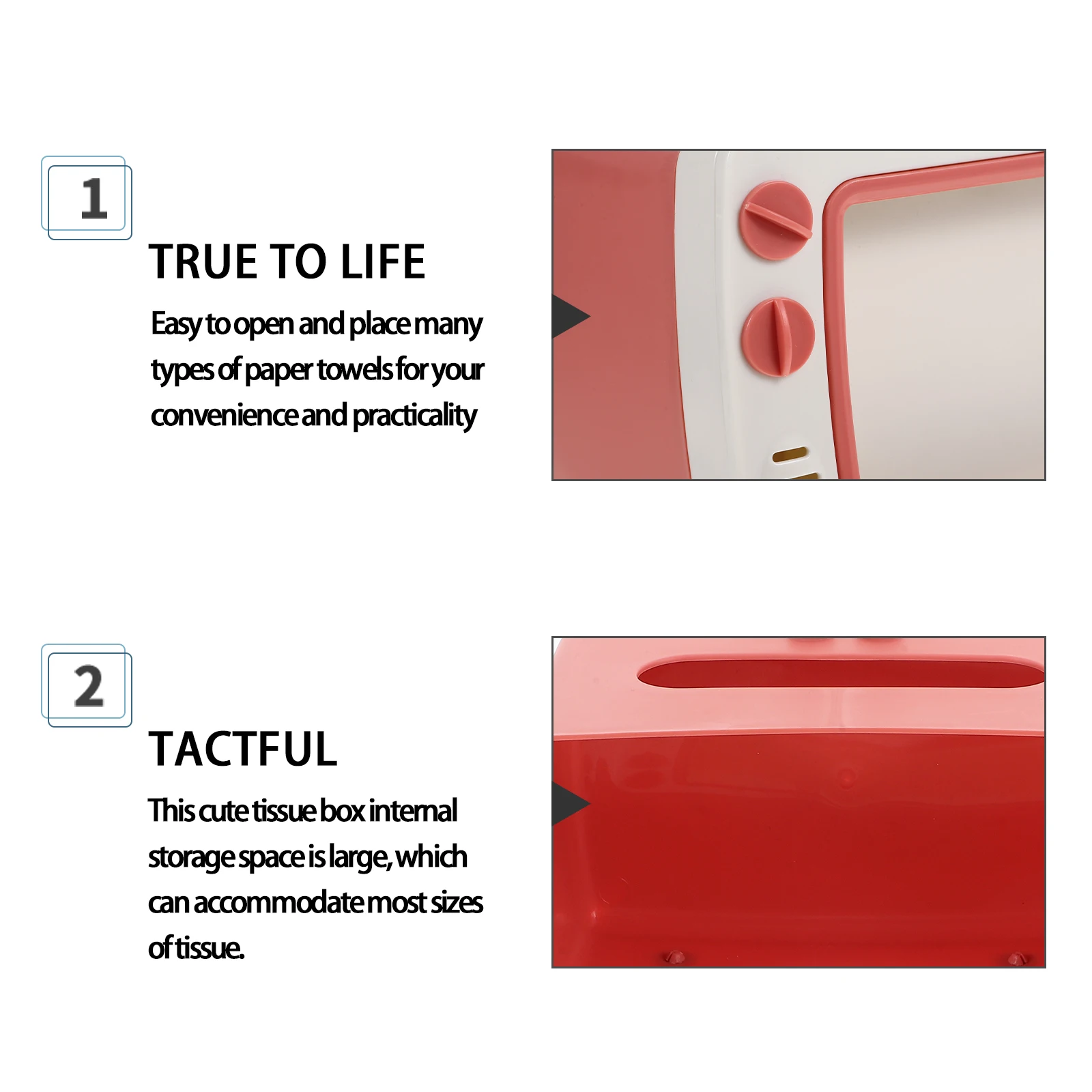

Creative Tissue Box Pink Storage Dispenser Multi Functional Napkin Holder Large Capacity Smooth Surface Bathroom Bedroom