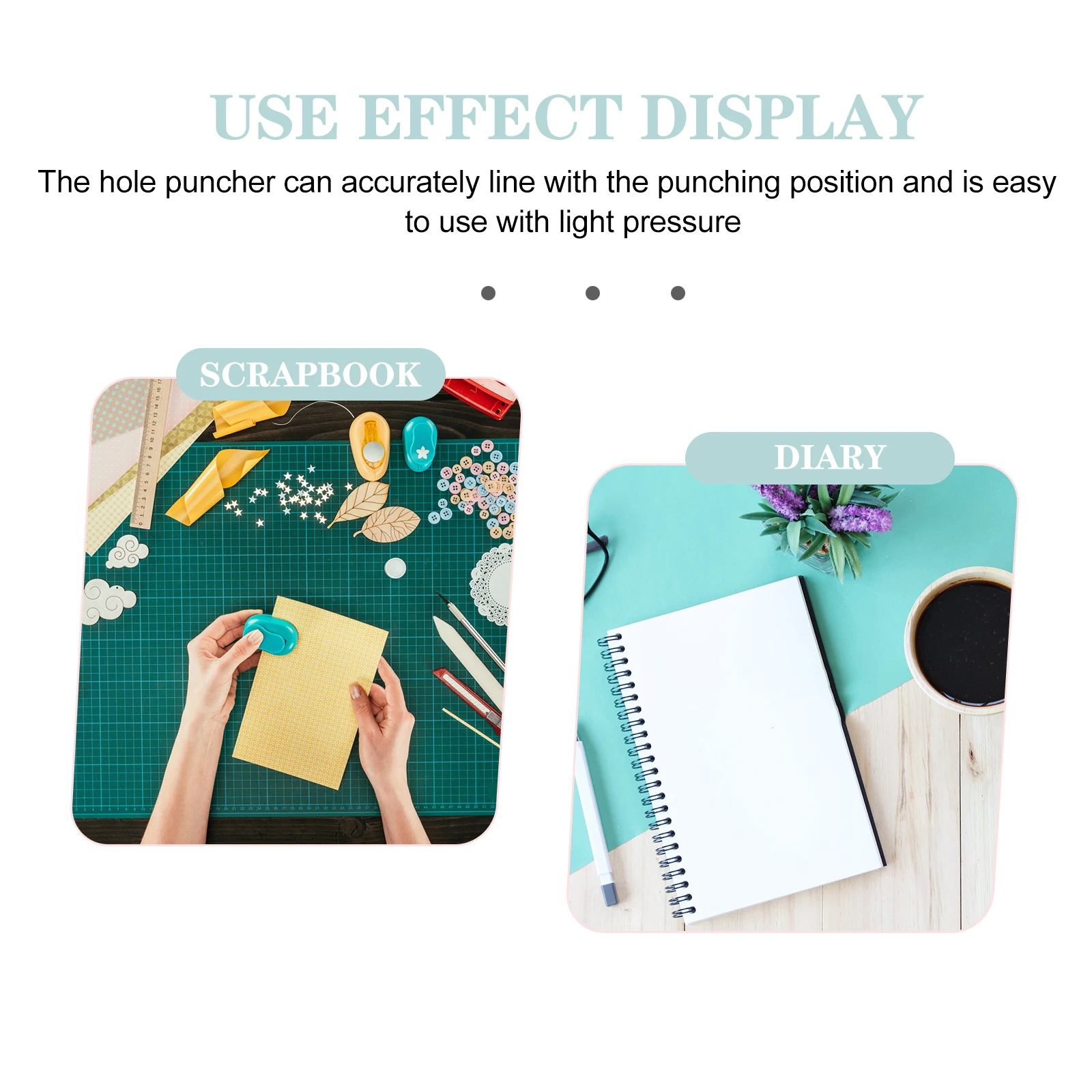 

2 Pcs Hole Punch Scrapbook Paper Puncher Craft Card Machine Shape Iron Shaped Student for Crafts