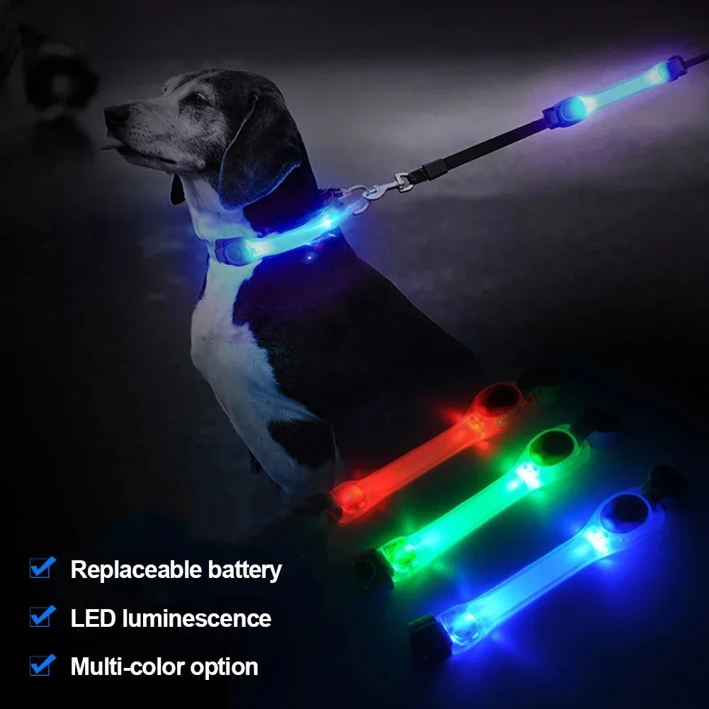 Dog Flashing Pet Car Glow band Collar Led Safety Anti-Lost/Avoid Collar Luminous Strap LED Dropship Pets Accident Collar Night