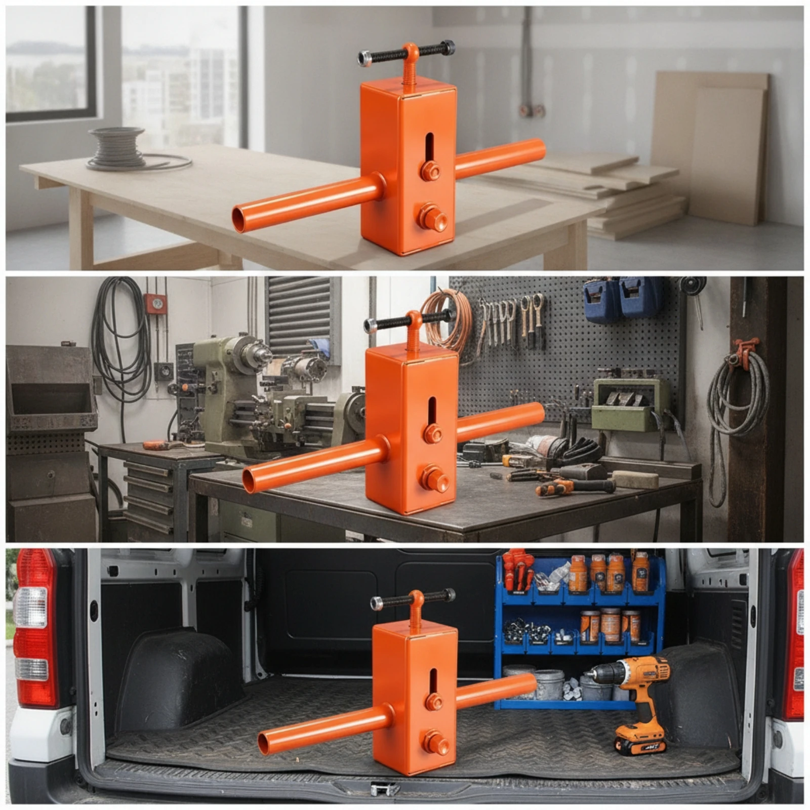 Electric Wire Threading Machine Portable Wire Threading Machine with Clamp Conduit Threader Heavy-Duty Quick for Electricians