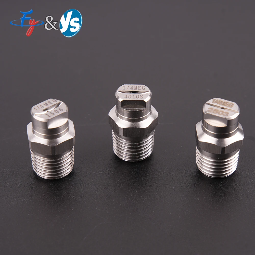 1/4''15/25 Degree MEG Flat Fan Nozzle High Pressure,New Flat Jet Nozzle for Car Washing Flat Fan Spray High Pressure