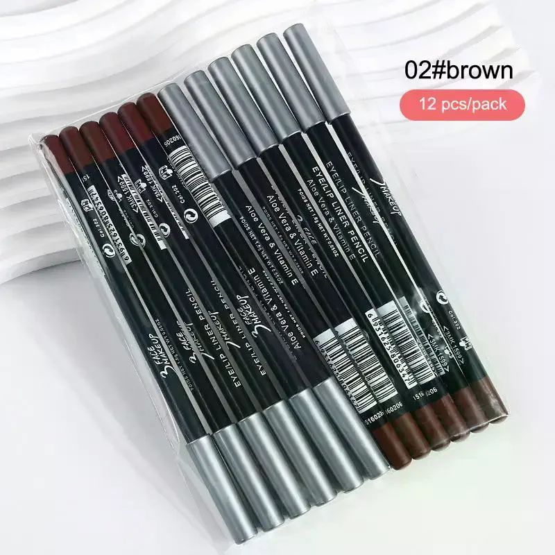 1/12pcs High Pigmented Eyeliner Pencil Hard Refill Black Brown Eyeliner Eyebrow Pencil Long-Lasting Cosmetic view 4