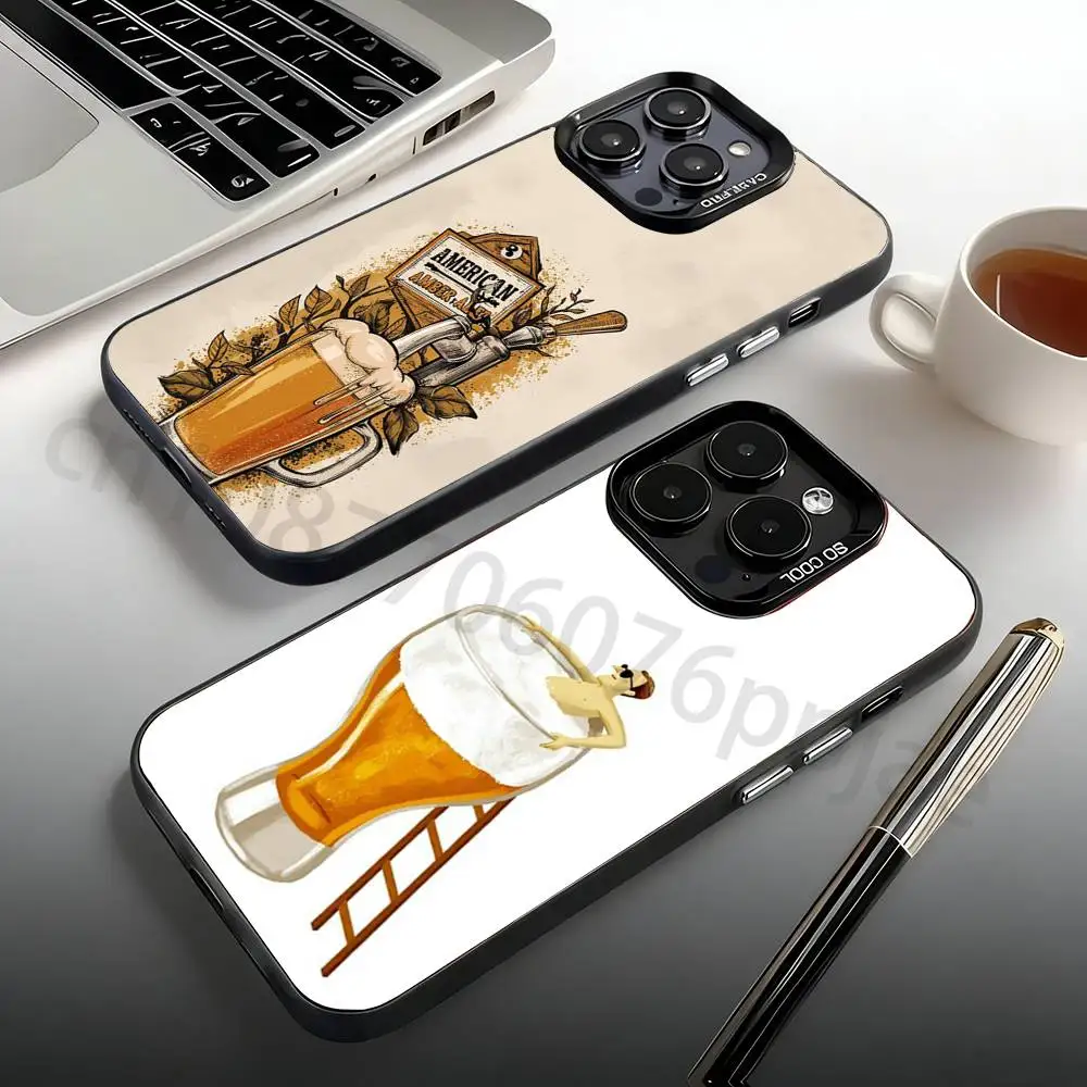 

Cool Art Beer Alcohol Phone Case For iPhone 17,16,15,14,13,12,11,Pro,Max,Plus,Mini, Anti Fall Matte Hard Bumper