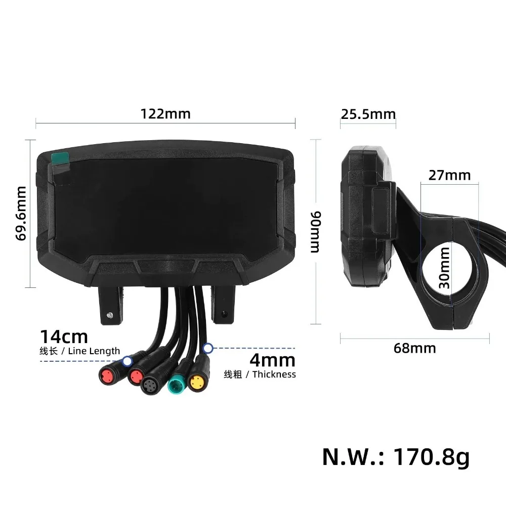 Multifunction Waterproof Display Dashboard for Kamikaze K1/K1 Plus/K1 Max Scooter, LCD Screen Replacement Part
